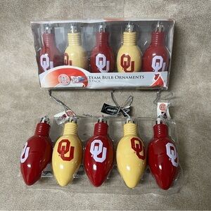 OU Team Bulb Ornaments 10pc